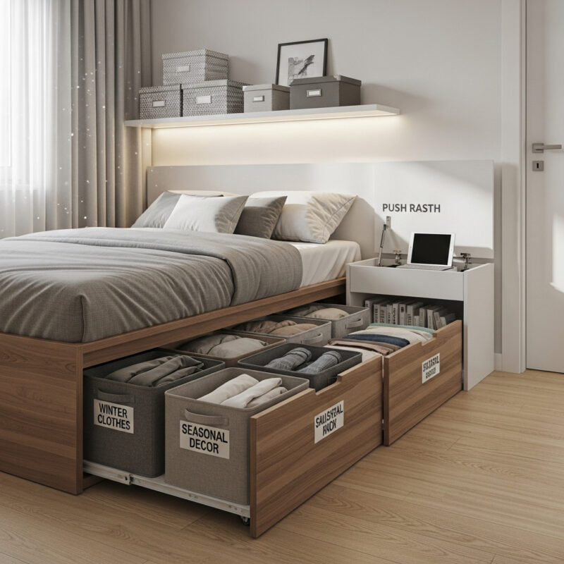 under the bed drawers