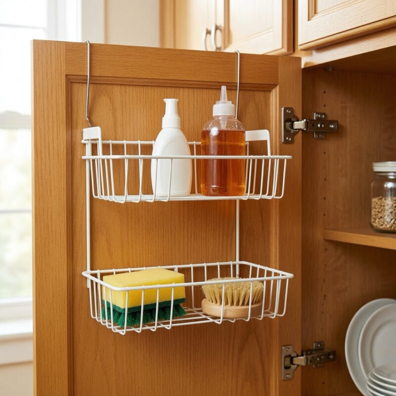 Organizing under kitchen sink