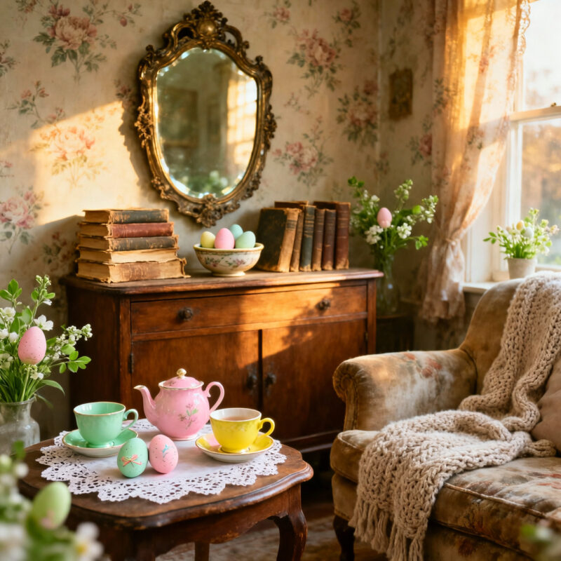 vintage Easter decor